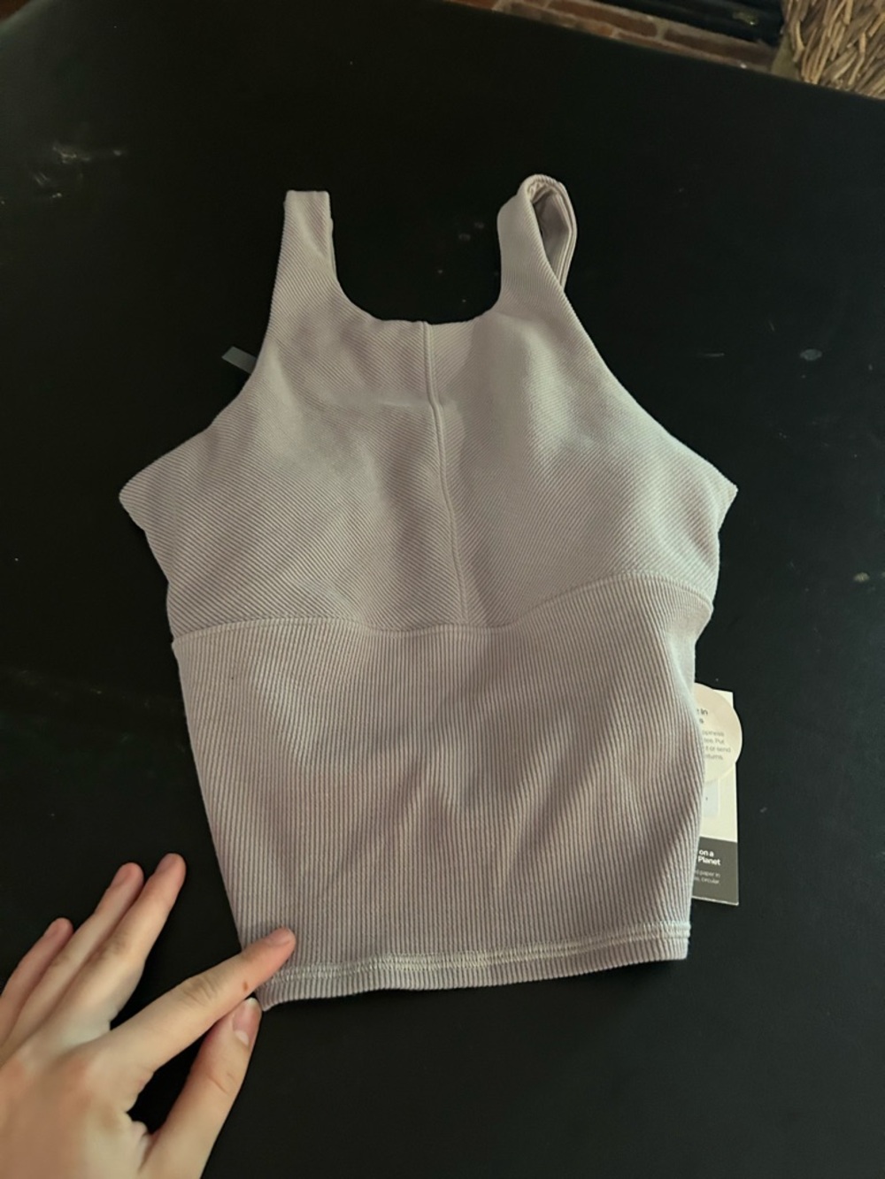 Vuori ribbed tank top in light tan (flexible on pricing )